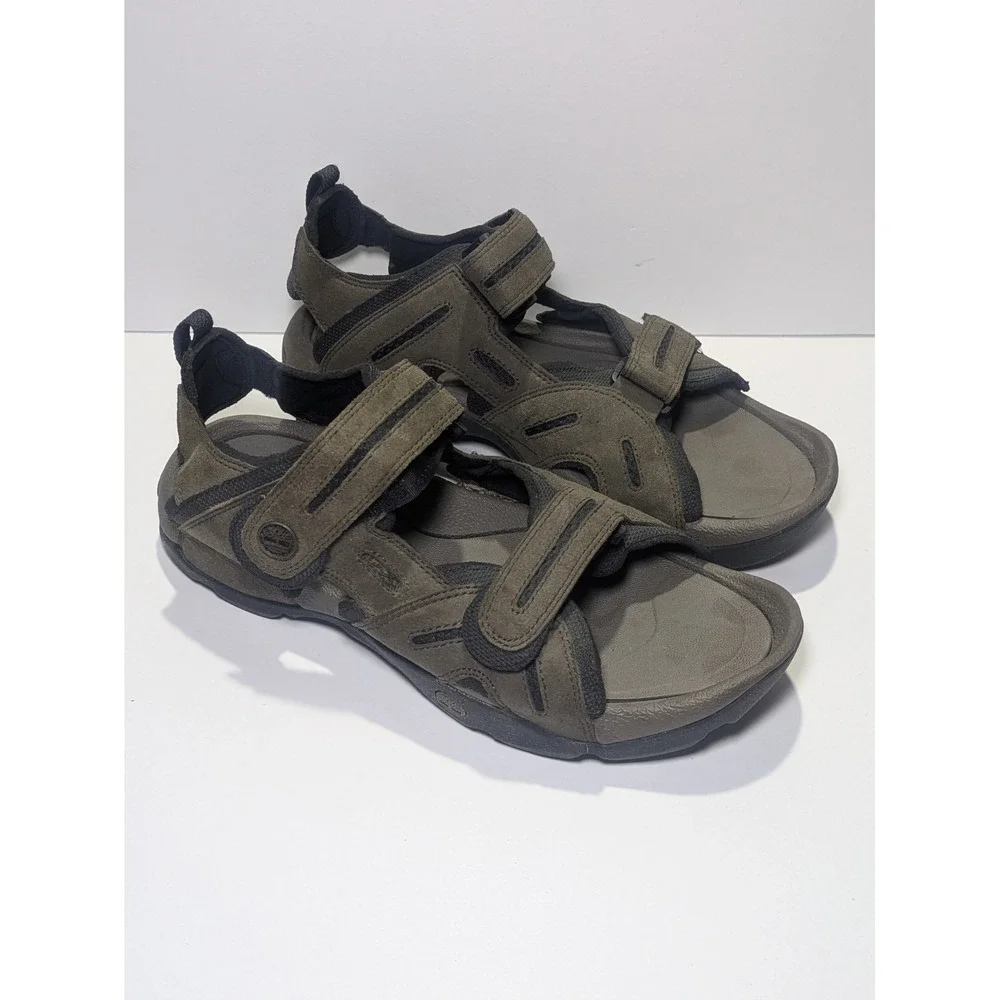 Timberland Mens Trail Sport Sandals Dark Olive Green Adjustable Straps BSFP 10